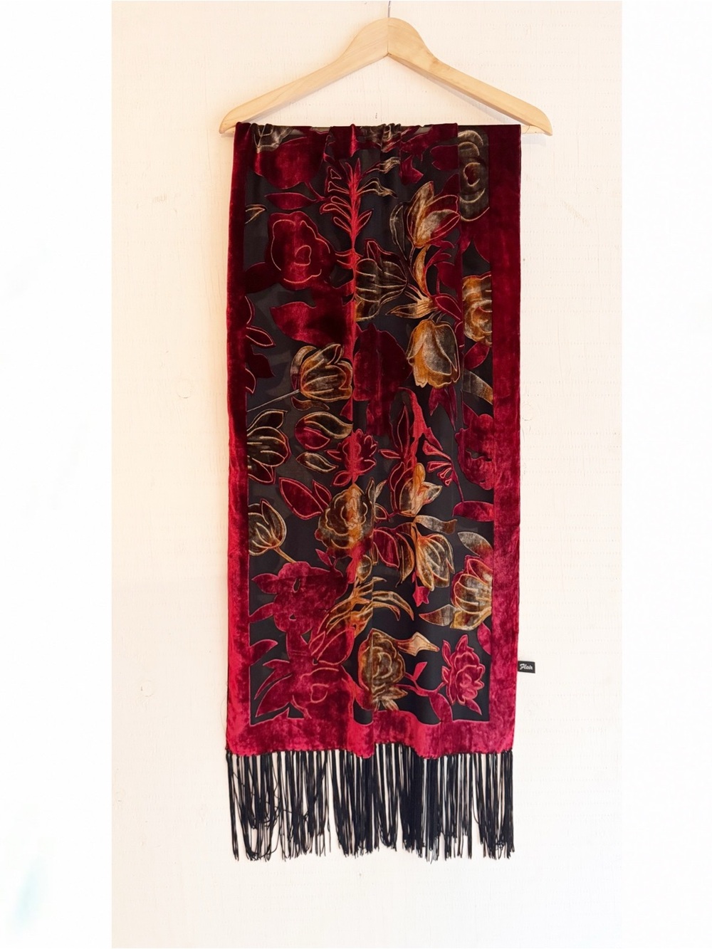 Burnt Velvet Spanish Style Wrap Pashmina